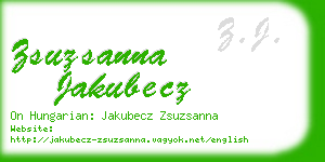 zsuzsanna jakubecz business card